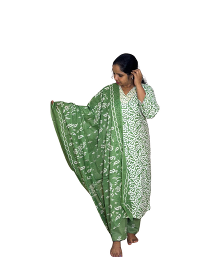 REGHA CHURIDAR-GREEN( 414138) (5XL)