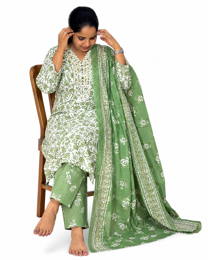 REGHA CHURIDAR-GREEN( 414138) (4XL)
