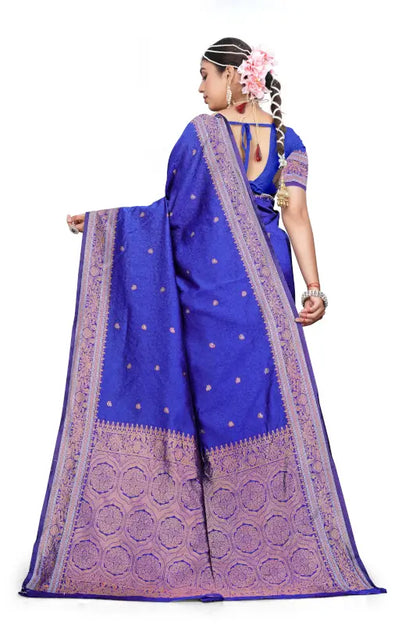 Jacquard Saree  The Sapphire Majesty Collection ( blue, OS )