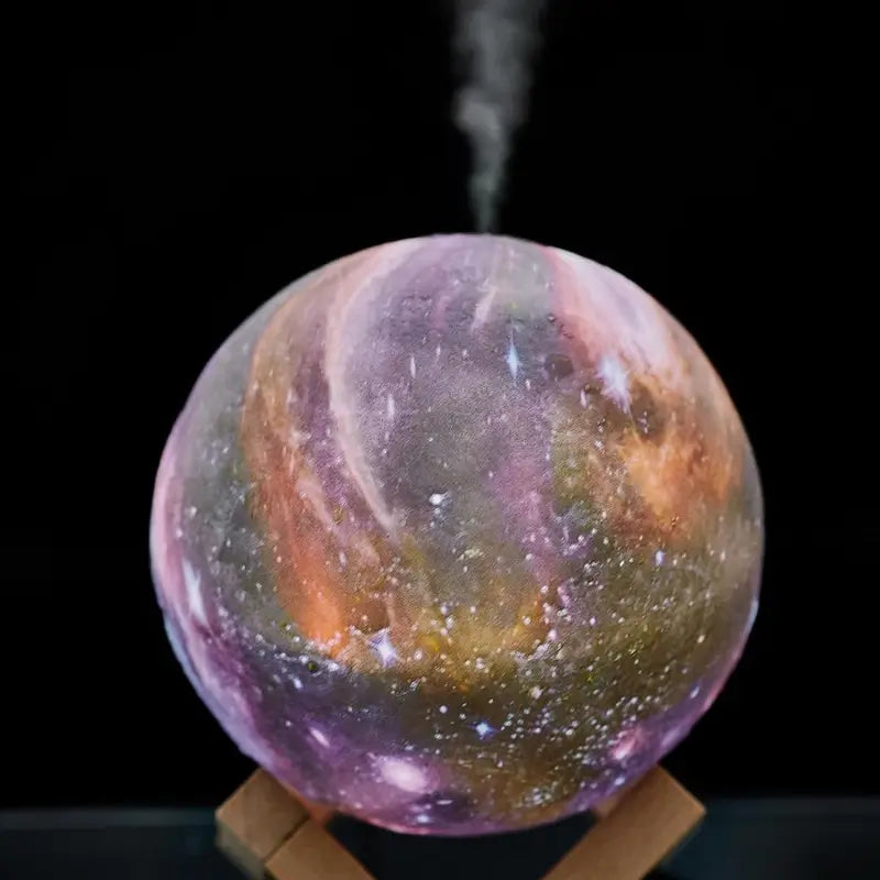 2-in-1 LED 3D Moon Lamp & Aroma Diffuser - Portable USB Air Humidifier with Night Light, Ultrasonic Technology, Ideal Gift for Home Decor, Meditation, and Sleep ( default, Standard ).