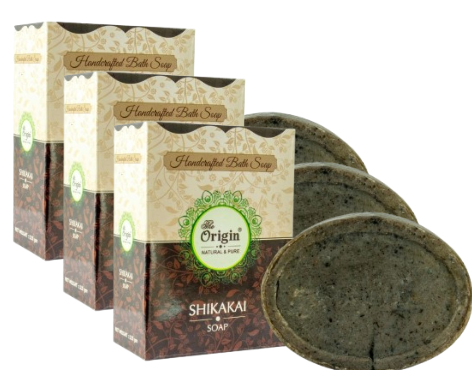 Shikakai Soap 125GRM (Box) Coconut oil Handmade Natural Pure soap(Pack of 3)