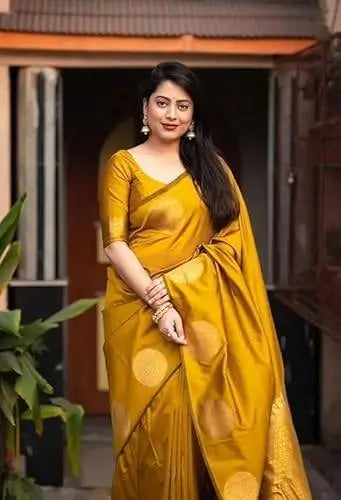 Banarasi Silk Saree  The Graceful Radiance Collection ( gold, OS )