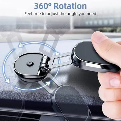 360 Degree Rotating Magnetic Car Phone Holder | Metal Folding Car Phone Holder | New Alloy Folding Magnetic Car Phone Holder (Pack of 1) ( default, Standard ).