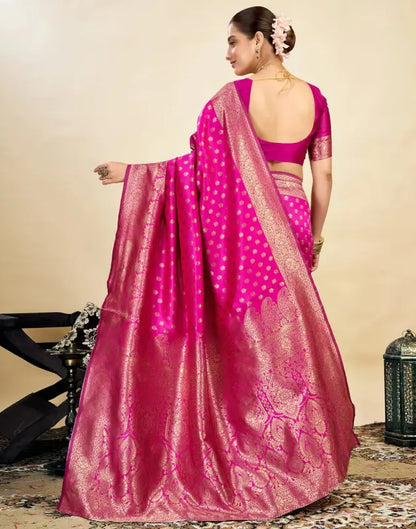 Jacquard Saree  Everyday Elegance Collection ( pink, OS )