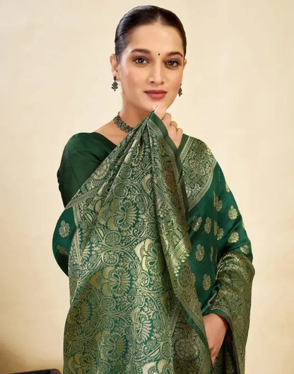 Jacquard Saree  Everyday Elegance Collection ( green, OS )