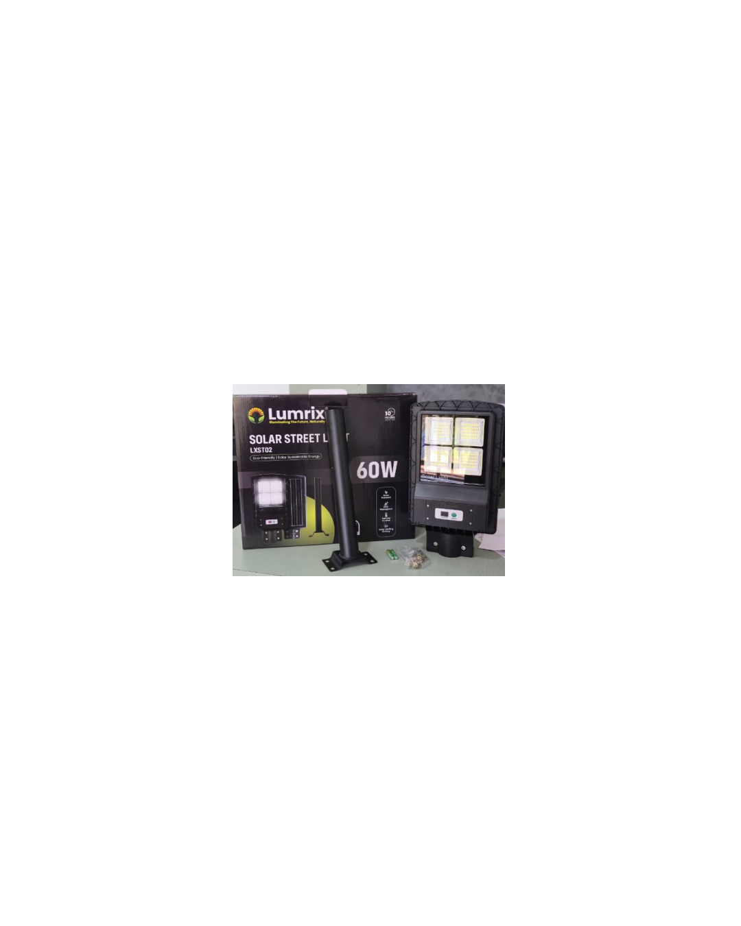 Lumrix Solar Street Light 60W – Waterproof Outdoor Sensor Light | Japan Technology | 2 Years Warranty