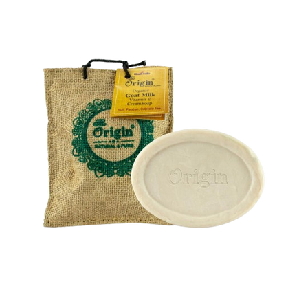 Goat Milk Vitamin E Cream Soap 150 GRM (Bag) Coconut oil Handmade Natural Pure soap(Pack of 3)