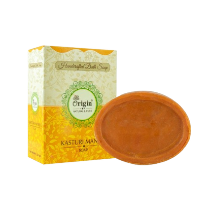 Kasturi Manjal 125 GRM (Box) Coconut oil Handmade Natural Pure soap(Pack of 3)