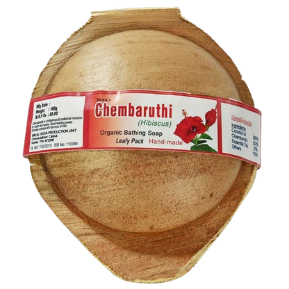 Chembaruthi(Hibiscus0) 100 GRM (pala) Coconut oil Handmade Natural Pure soap(Pack of 3)