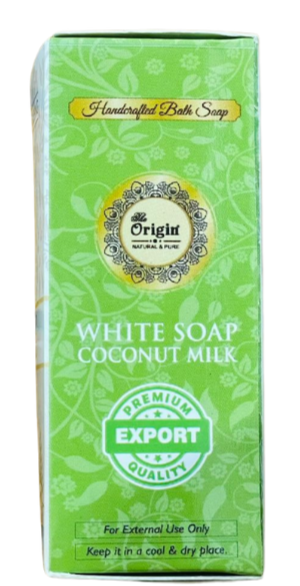 White soap coconut milk 125 GRM (Box) Coconut oil Handmade Natural Pure soap(Pack of 3)