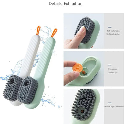 Multifunctional Scrubbing Brush with Liquid Soap Dispenser – Shoe & Clothes Cleaning