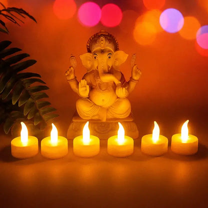 Premium 6 Piece LED Flameless Candle Light Set with Remote Control – Decorative Tealight Candles for Home & Festivals