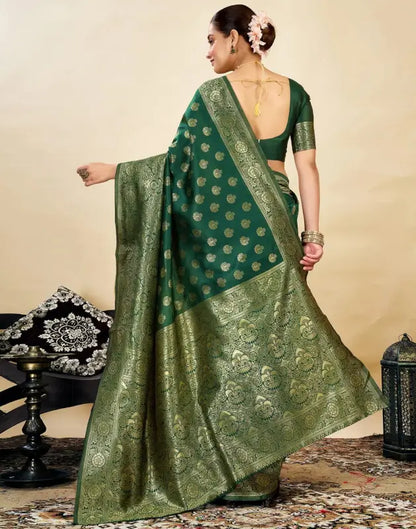 Jacquard Saree  Everyday Elegance Collection ( green, OS )