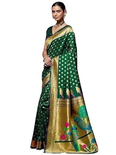 Silk Saree  The Royal Peacock Collection ( green, OS )