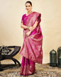 Jacquard Saree  Everyday Elegance Collection ( pink, OS )