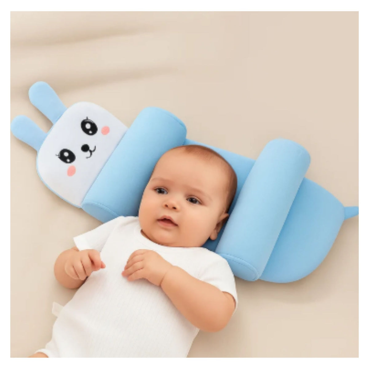 baby shaping head support pillow for newborn soft breathable bunny pillow for baby head shape