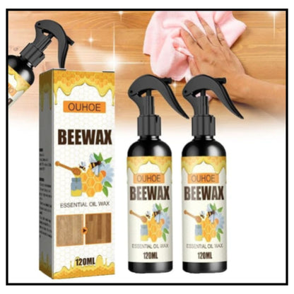 Beeswax furniture polish spray for wooden surfaces