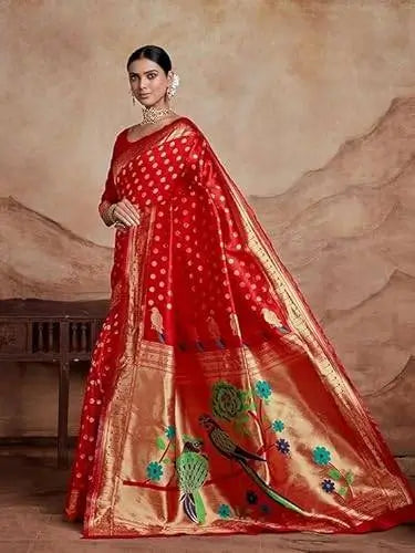Silk Saree  The Royal Radiance Collection ( red, OS )