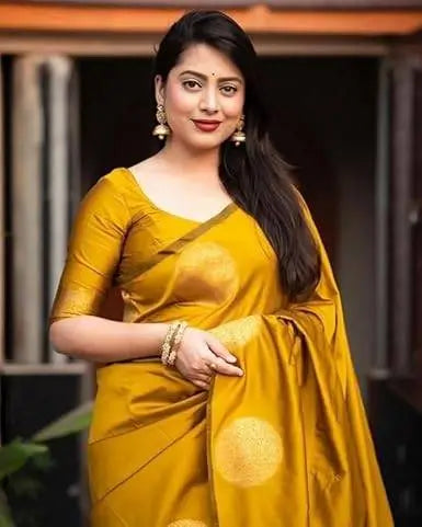 Banarasi Silk Saree  The Graceful Radiance Collection ( gold, OS )