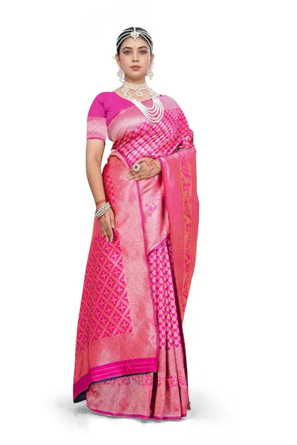 Banarasi Silk Saree  The Royal Weaves Collection ( pink, OS )