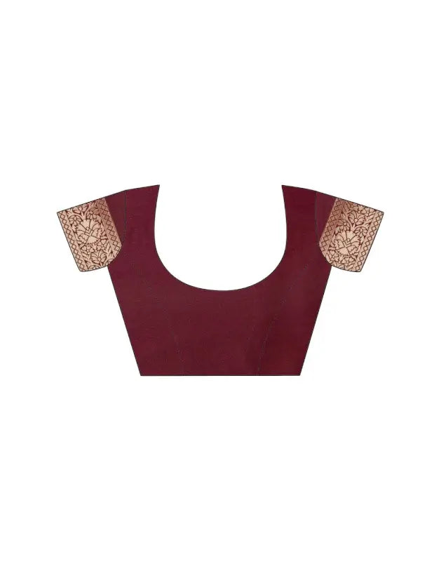Jacquard Saree  Everyday Elegance Collection ( maroon, OS )