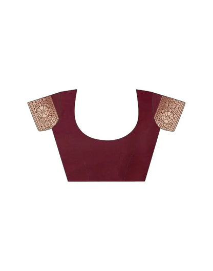 Jacquard Saree  Everyday Elegance Collection ( maroon, OS )