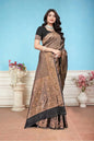 Banarasi Silk Saree  The Majestic Black & Gold Edition ( black, OS )