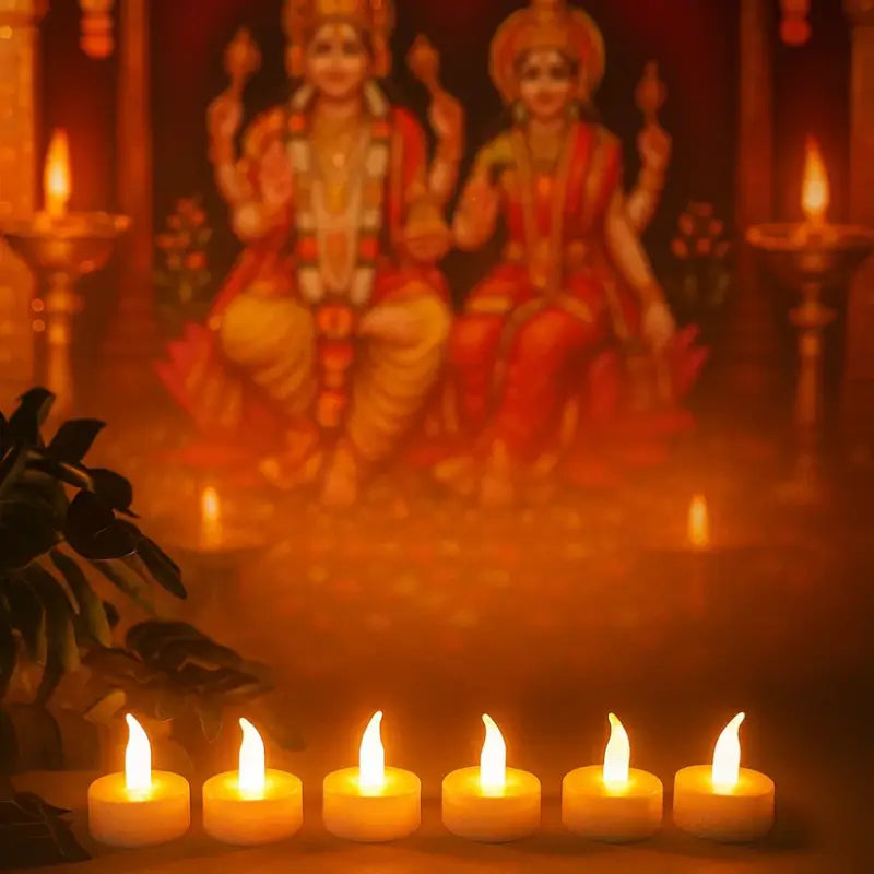 Premium 6 Piece LED Flameless Candle Light Set with Remote Control – Decorative Tealight Candles for Home & Festivals