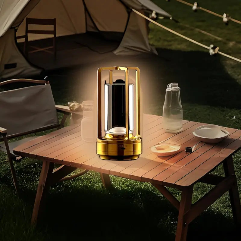 Crystal Lantern Table Lamp – 3 Colors Rechargeable LED