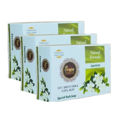 jasmine 75gm coconut oil handmade natural pure soap pack of 3 floral