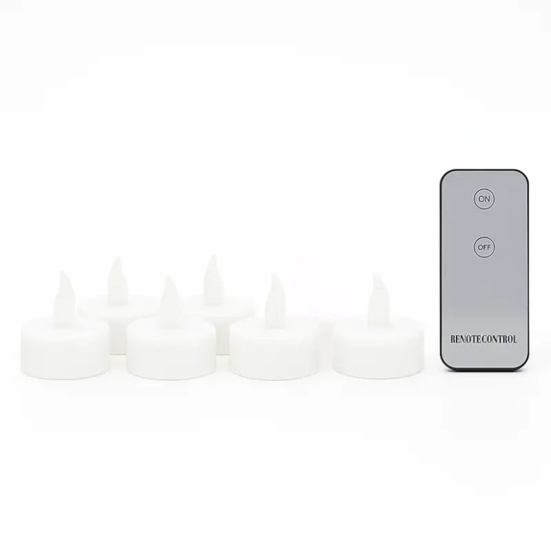 Premium 6 Piece LED Flameless Candle Light Set with Remote Control – Decorative Tealight Candles for Home & Festivals