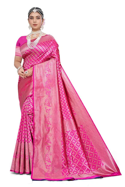 Banarasi Silk Saree  The Royal Weaves Collection ( pink, OS )