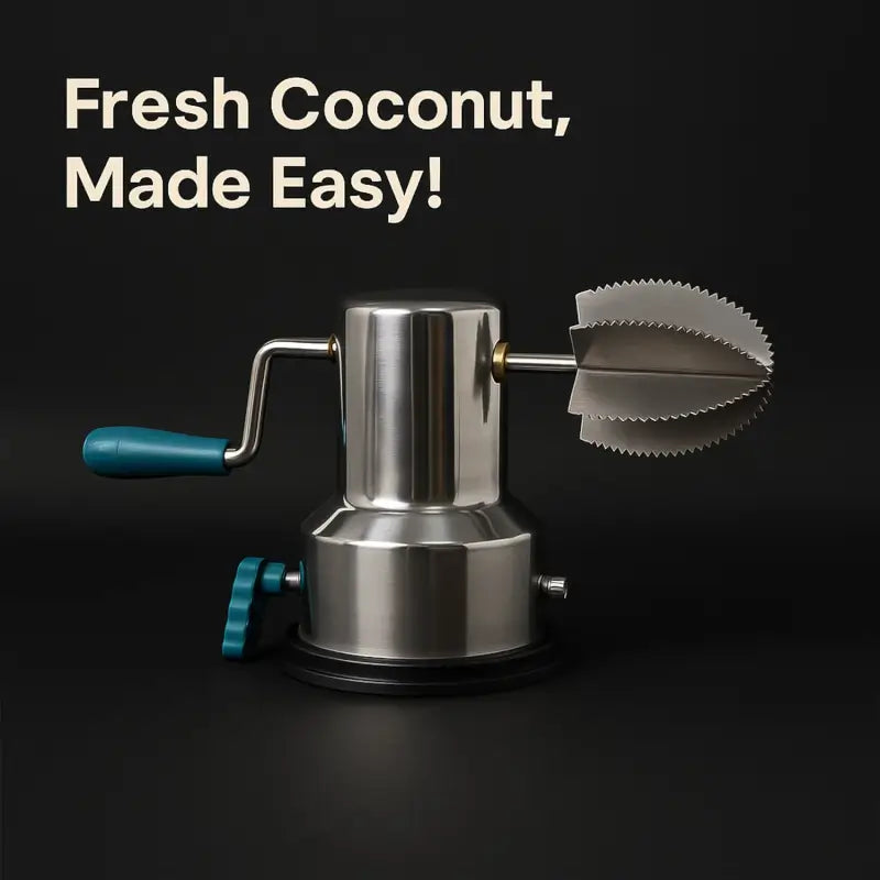 Supermom Stainless Steel Coconut Scraper with Vacuum Base â€“ Manual Hand-Operated Coconut Grater for Kitchen Use â€“ 1 Pc ( default, Standard )