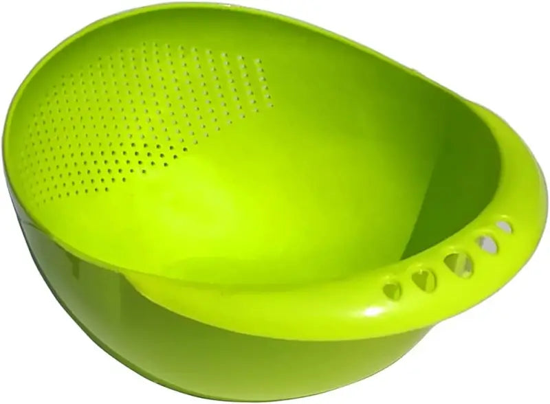 Virgin Rice Bowl Durable Plastic Strainer, Water Strainer | Vegetable & Fruits Washing Bowl ( default, Standard ).