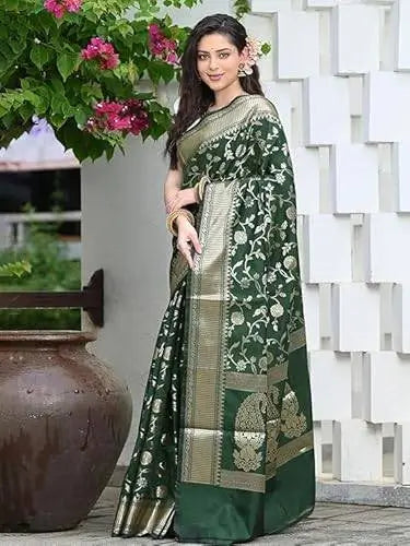 Silk Saree  The Heritage Blossom Collection ( green, OS )
