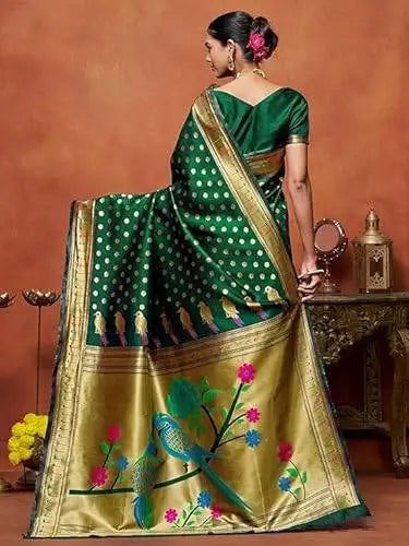 Silk Saree  The Royal Peacock Collection ( green, OS )