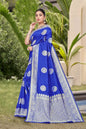 Banarasi Silk Saree  The Royal Blue Majesty Edition ( blue, OS )
