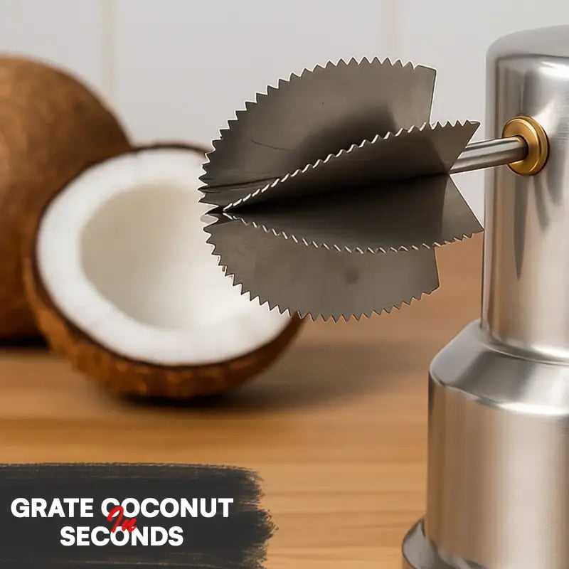 Supermom Stainless Steel Coconut Scraper with Vacuum Base â€“ Manual Hand-Operated Coconut Grater for Kitchen Use â€“ 1 Pc ( default, Standard )