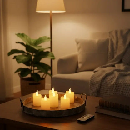 Premium 6 Piece LED Flameless Candle Light Set with Remote Control – Decorative Tealight Candles for Home & Festivals