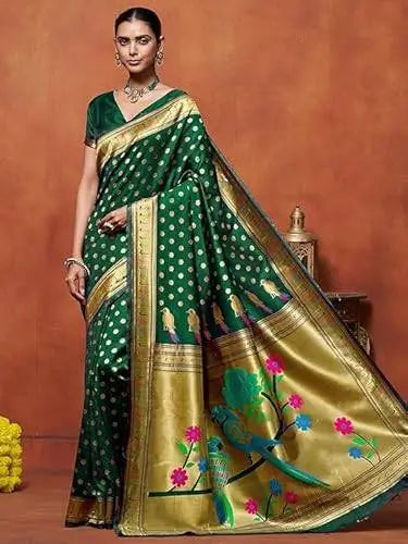 Silk Saree  The Royal Peacock Collection ( green, OS )