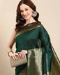 Jacquard Saree  Emerald Elegance Collection ( green, OS )