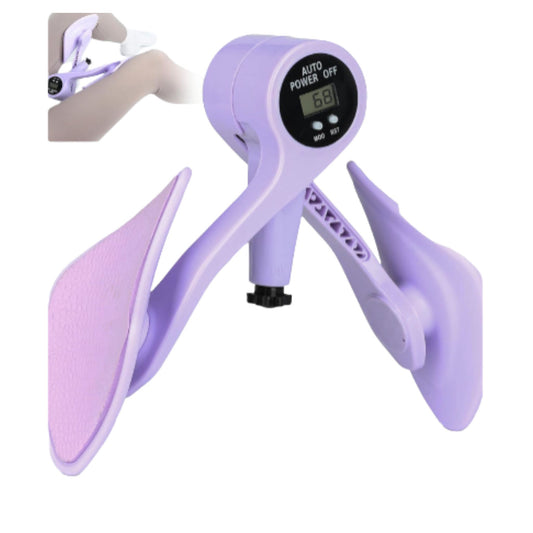 Thigh Master Exerciser Purple with Digital Counter - Thigh Toning Workout Equipment for Home Fitness
