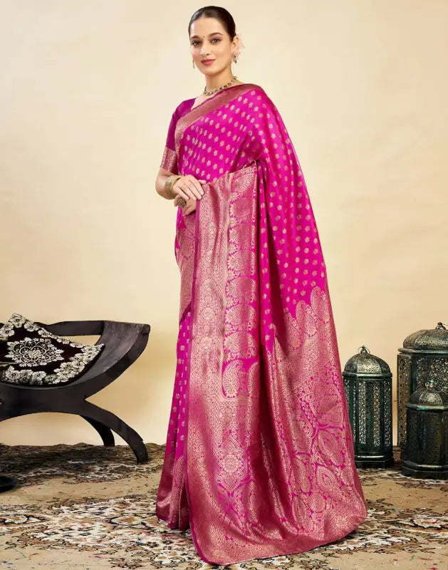 Jacquard Saree  Everyday Elegance Collection ( pink, OS )