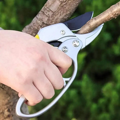Professional Pruning Shears, Ergonomic Gardening Shears with High-Carbon Steel Blade Ratcheting Trimming Tool for Plants, Trees, and Hedges (200 MM) ( default, Standard ).