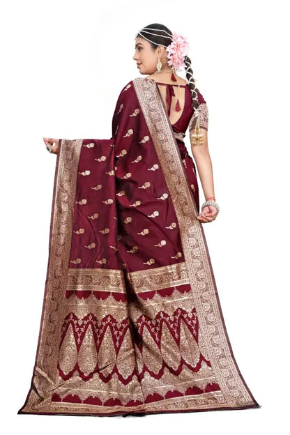 Jacquard Saree  The Royal Maroon Collection ( maroon, OS )