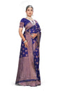 Banarasi Silk Saree  The Royal Radiance Collection ( blue, OS )