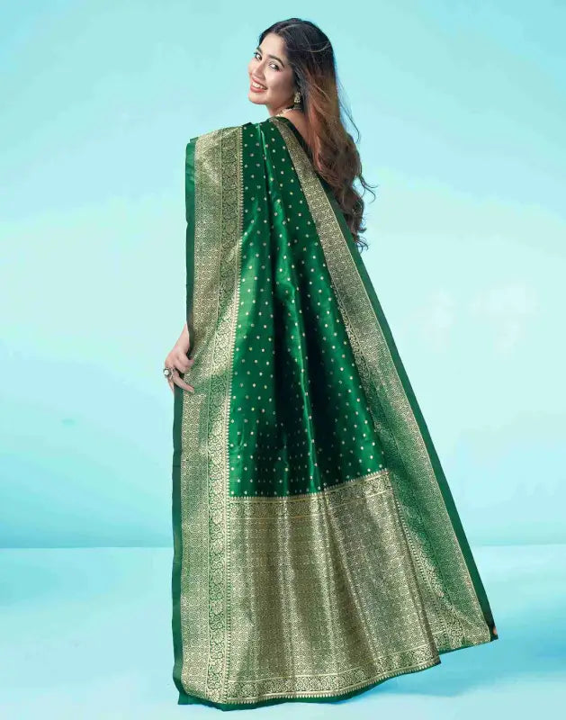 Jacquard Saree  Everyday Elegance Collection ( green, OS )
