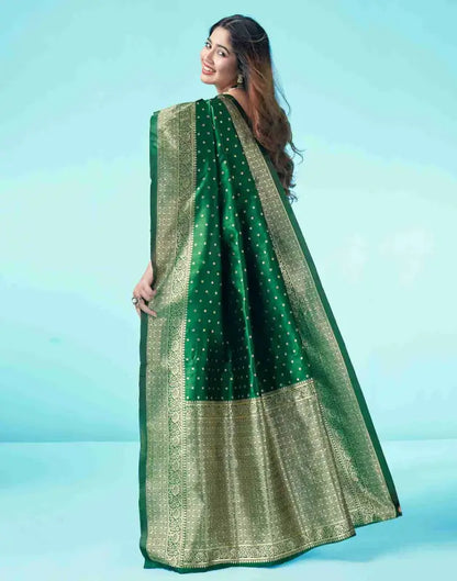 Jacquard Saree  Everyday Elegance Collection ( green, OS )