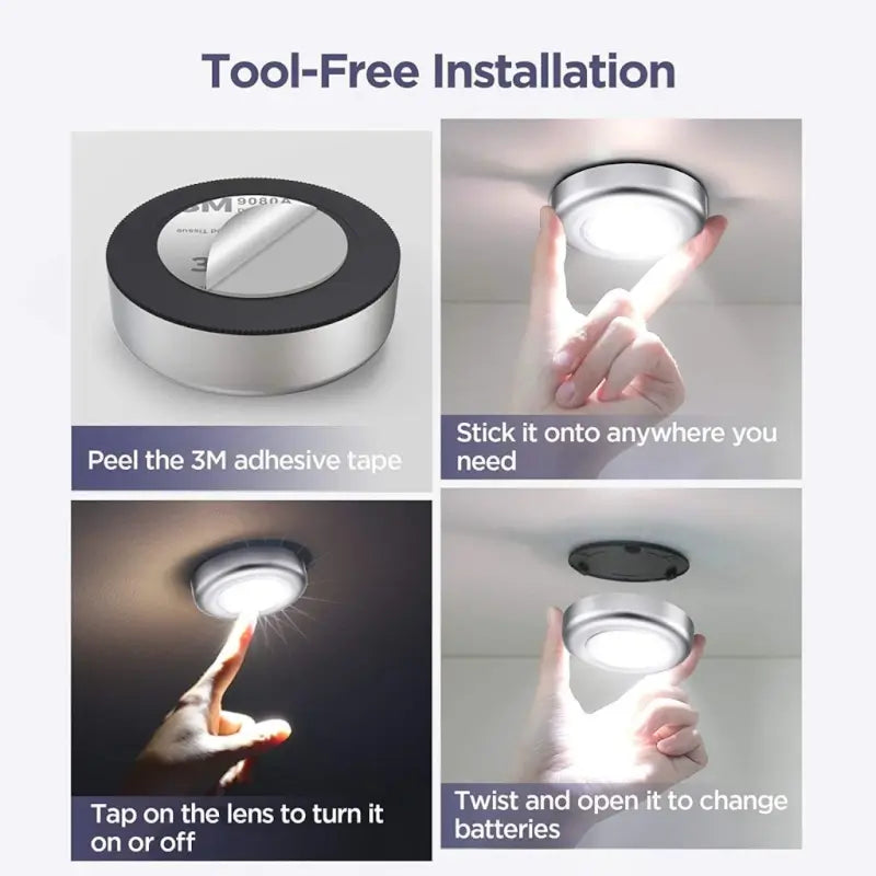 3 LED Cordless Stick Lamp â€“ Battery Night Light ( default, OS )