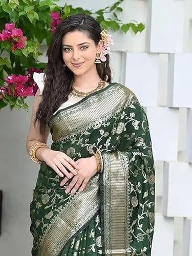 Silk Saree  The Heritage Blossom Collection ( green, OS )